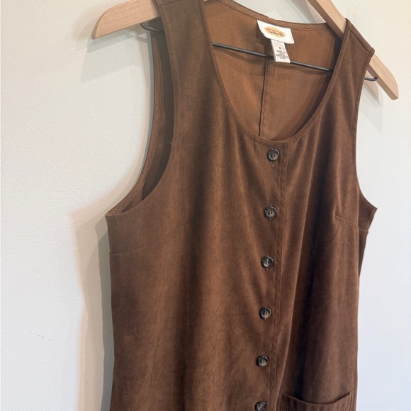 Coffee Brown Button Down Dress - Picture 3 of 6